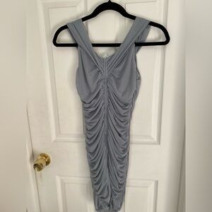 NWT - Salty Off Shoulder Ruched Mini Dress, Size Medium